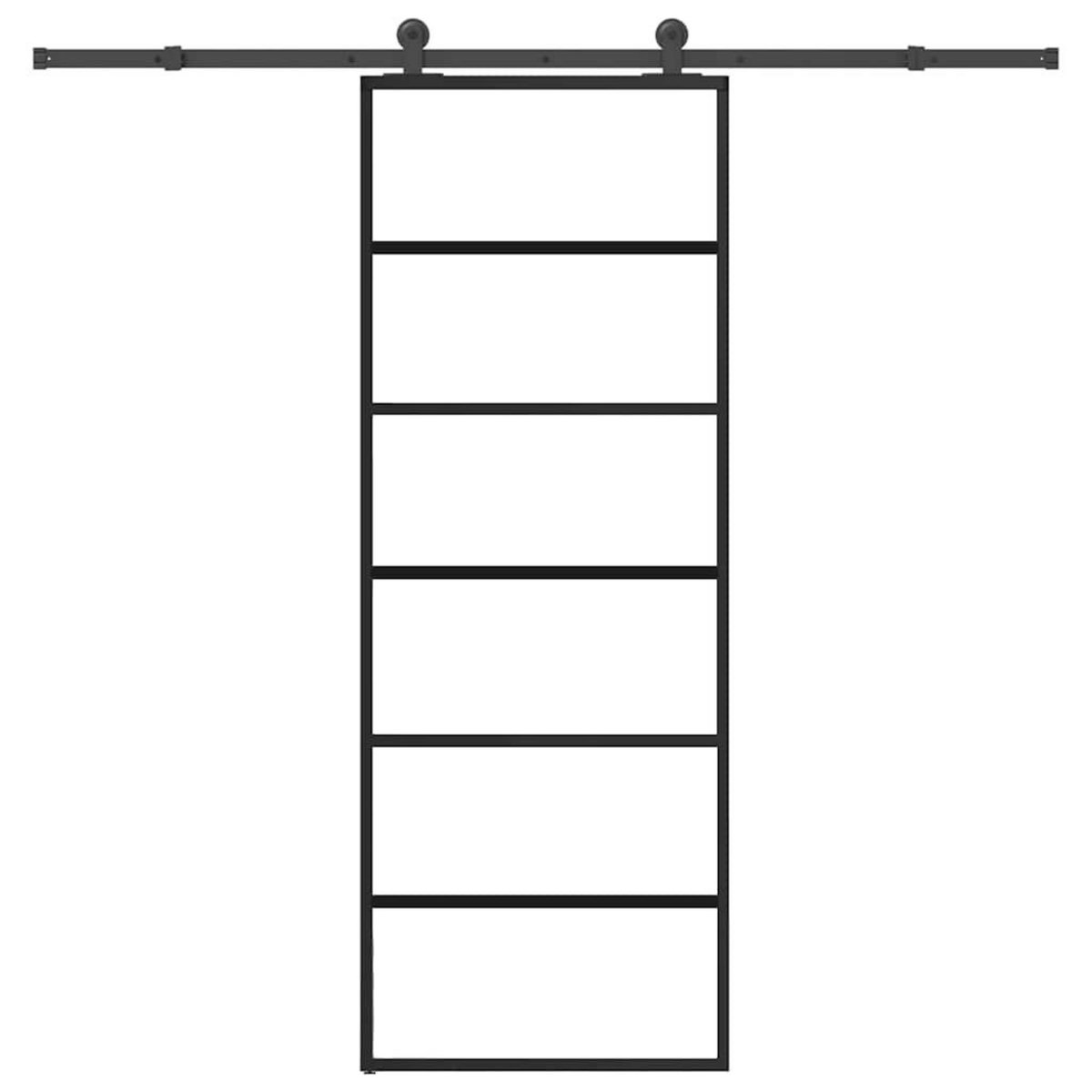VIDAXL Porte coulissante avec kit de quincaillerie 76x205 cm Verre ESG