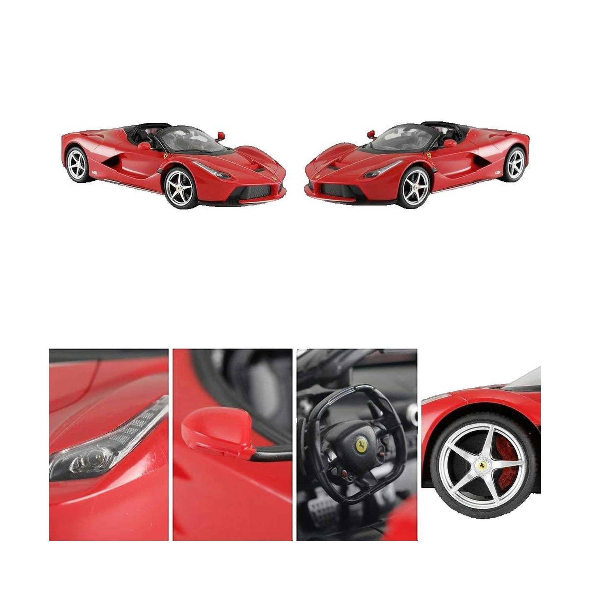 Voir la diapositive 2 : Toystate Voiture radiocommandée Rastar Ferrari LaFerrari Aperta Rouge