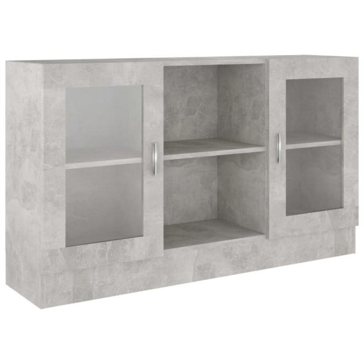 VIDAXL Armoire à vitrine Gris béton 120x30,5x70 cm Bois d'ingénierie