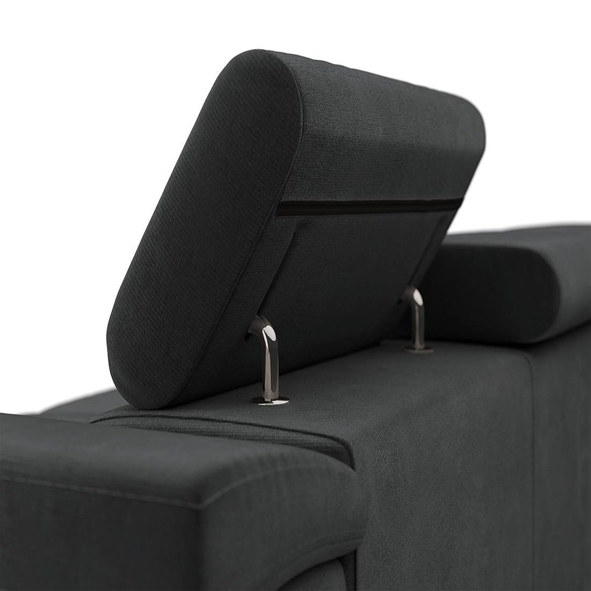 Voir la diapositive 5 : BEST MOBILIER Pablo - canapé droit 2 places avec têtières ajustables - en velours