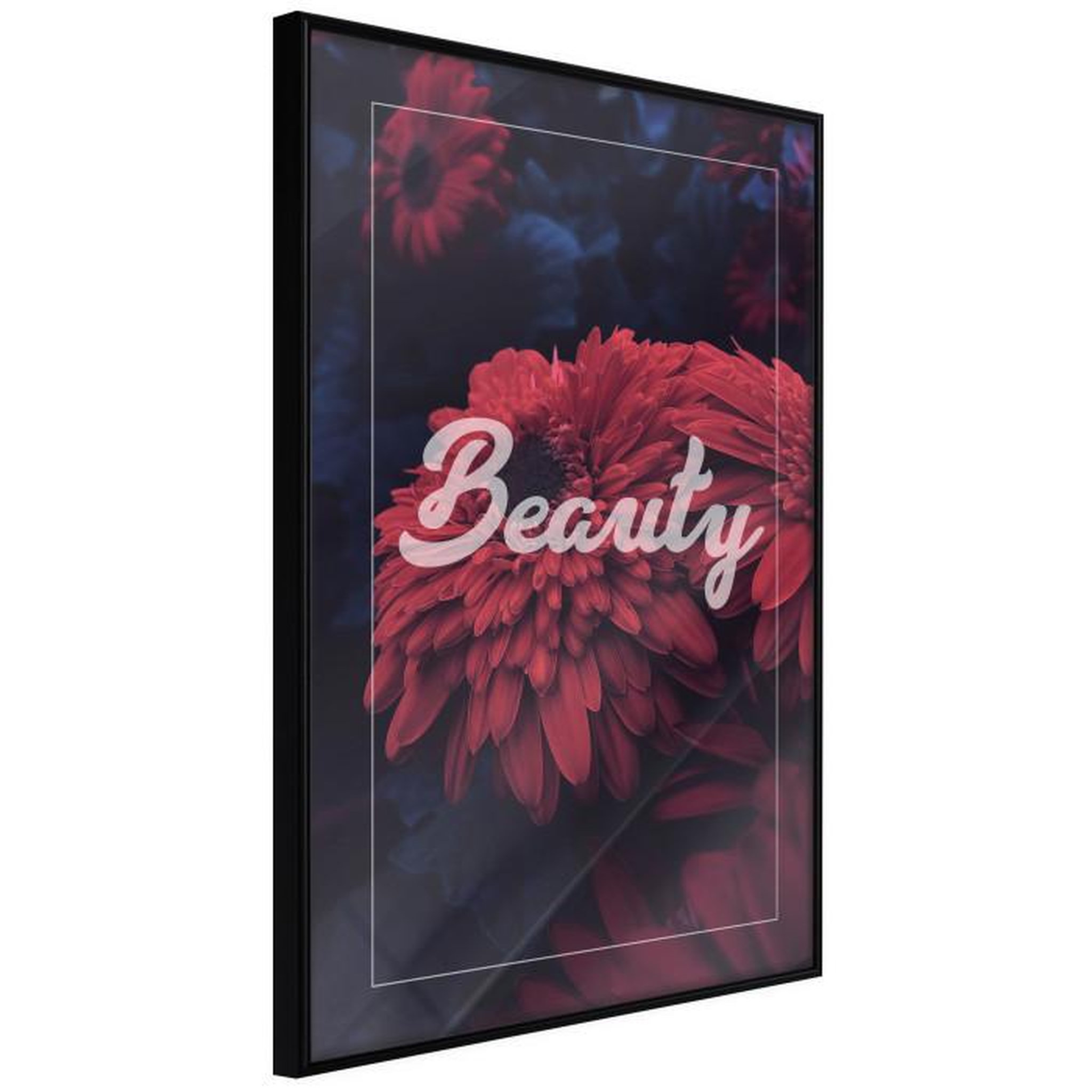 Paris Prix Affiche Murale Encadrée  Beauty of the Flowers. Coloris disponibles : Jaune, Noir