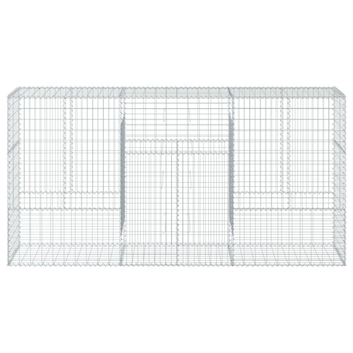 VIDAXL Panier gabion avec couvercle 300x50x150 cm fer galvanise