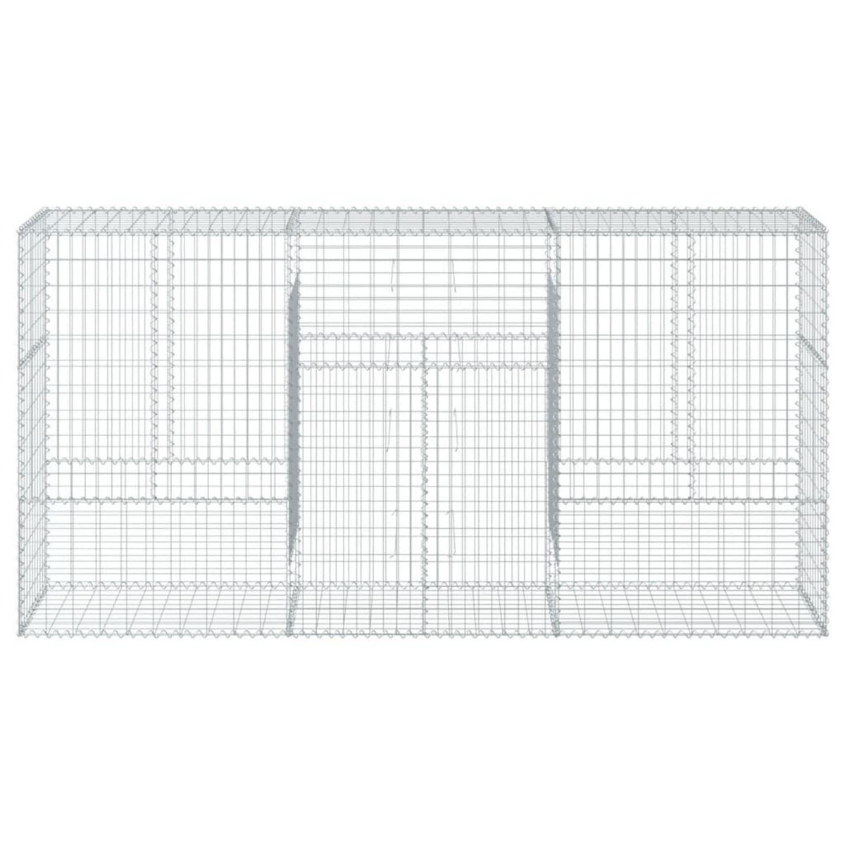 VIDAXL Panier gabion avec couvercle 300x50x150 cm fer galvanise