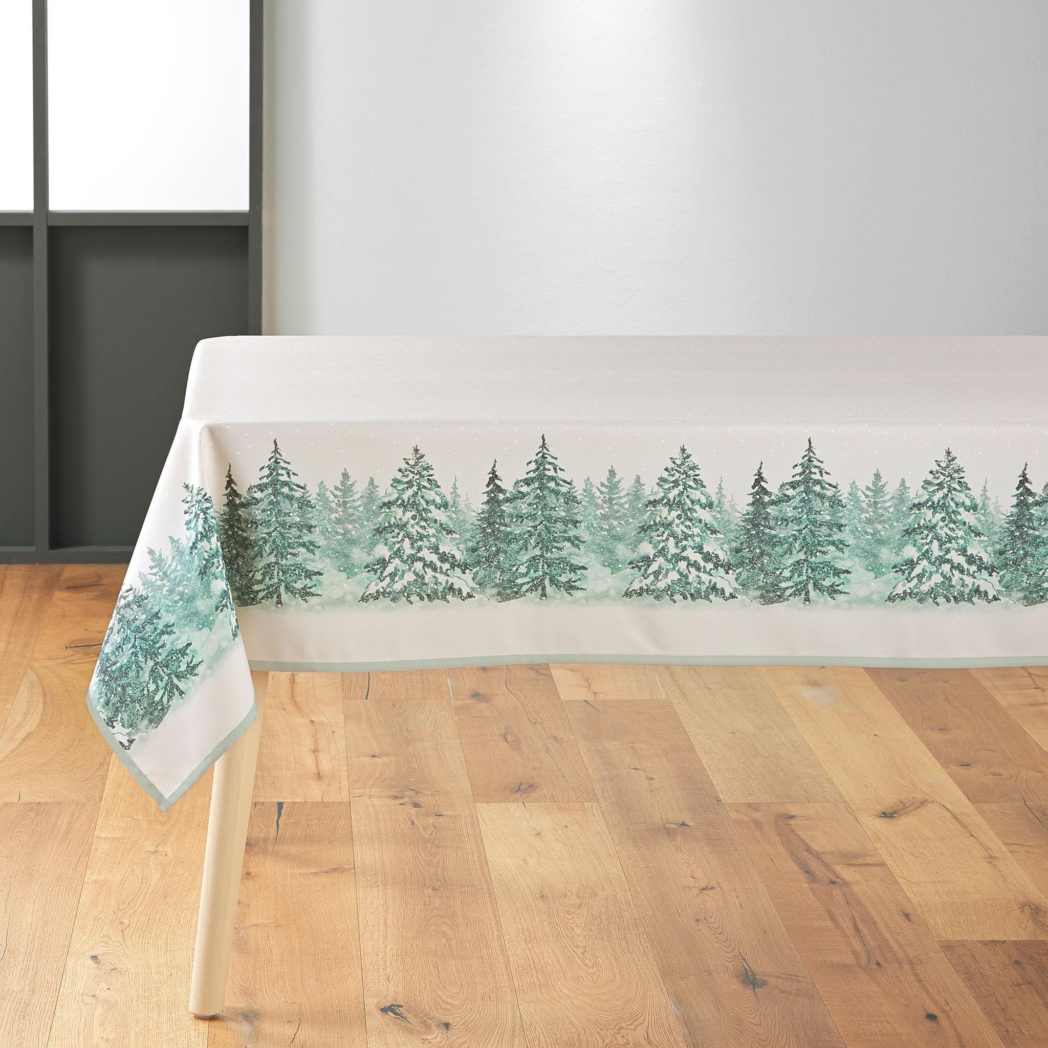 Voir la diapositive 3 : Eden Nappe rectangle foret de sapin
