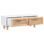 Voir la diapositive 3 : VIDAXL Table basse Blanc 80x40x30 cm Bois d'ingenierie et pin massif