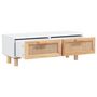 Voir la diapositive 3 : VIDAXL Table basse Blanc 80x40x30 cm Bois d'ingenierie et pin massif