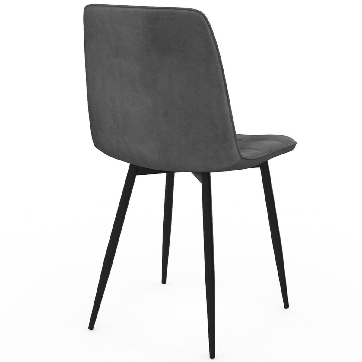 ID MARKET Lot de 6 chaises MILA en velours gris foncé, gris clair, beige, noir et patchworks noir, gris et blanc x2 pour salle à manger