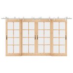 VIDAXL Kit fixation porte coulissante 400 cm Acier inoxydable Argente