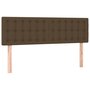 Voir la diapositive 4 : VIDAXL Tete de lit a LED Marron Fonce 144x5x78/88 cm Tissu