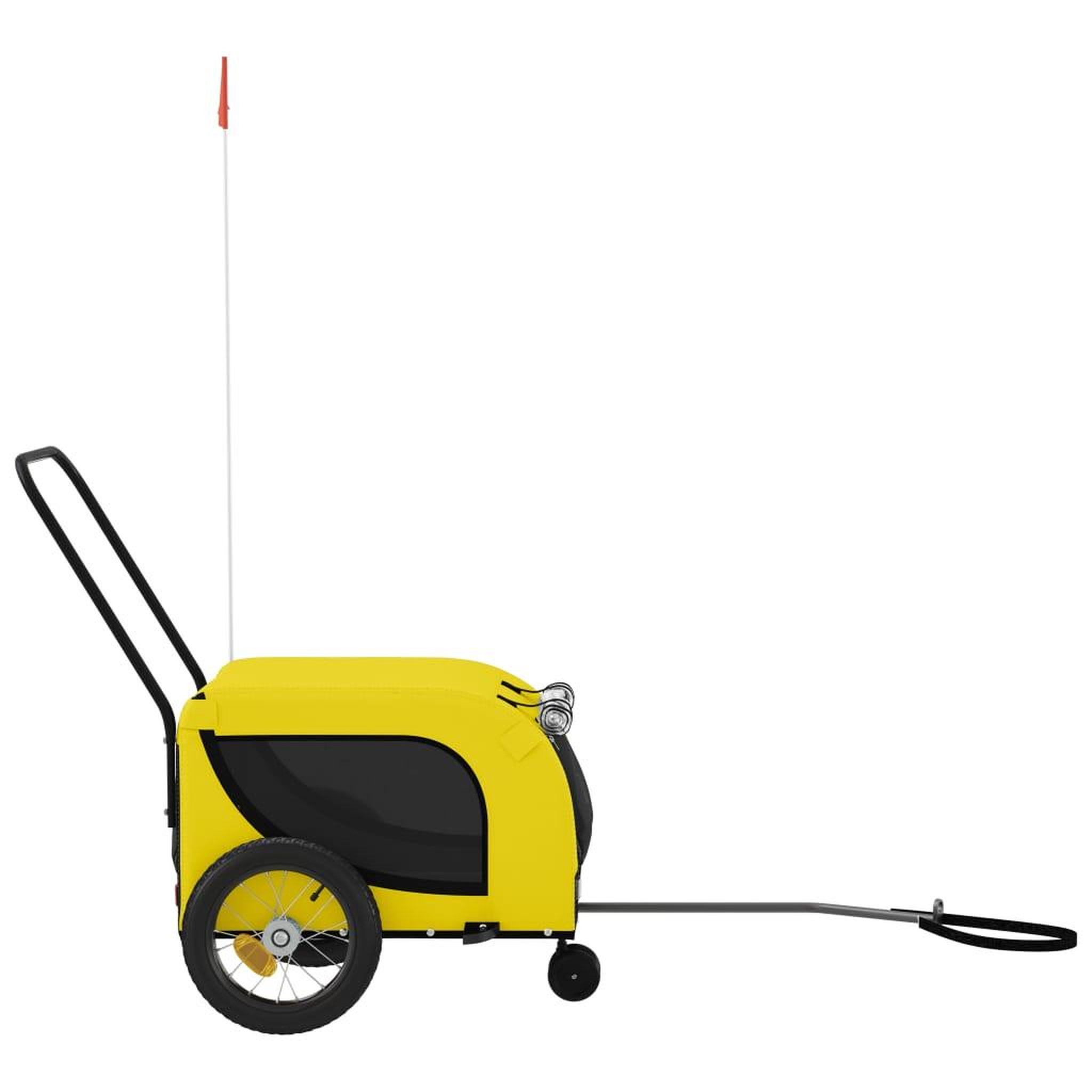 Voir la diapositive 5 : VIDAXL Remorque de velo pour animaux de compagnie jaune et noir