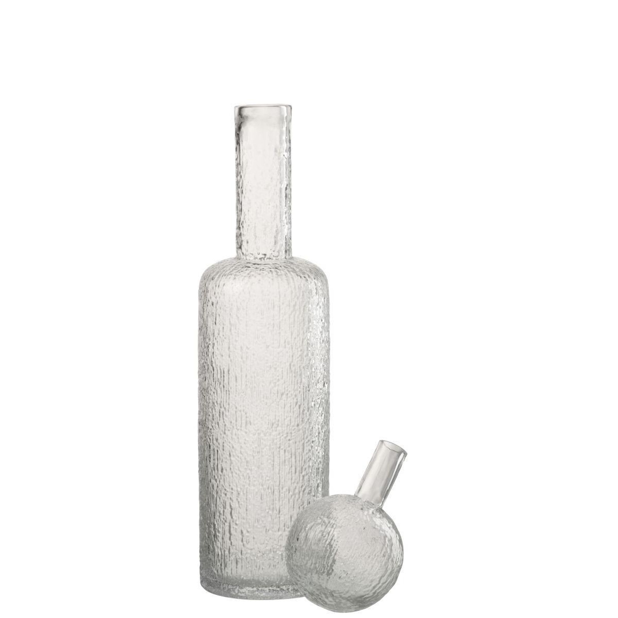 Voir la diapositive 2 : J-LINE Bouteille déco en verre  spiaggia  56cm transparent