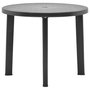 Voir la diapositive 1 : VIDAXL Table de jardin Anthracite 89 cm Plastique