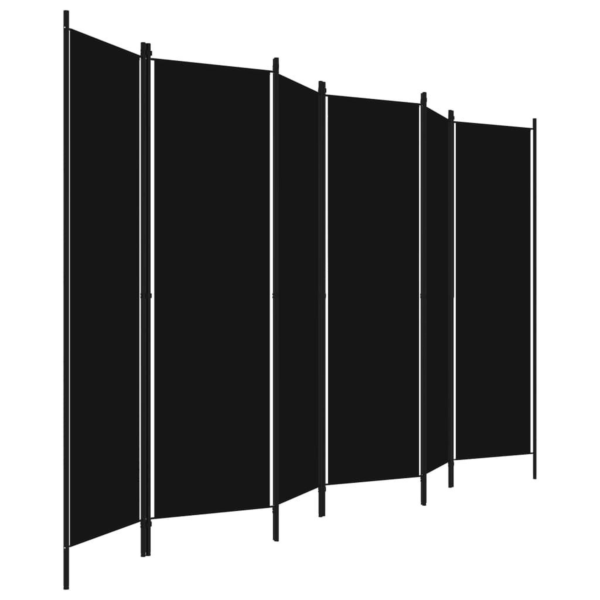 Voir la diapositive 3 : VIDAXL Cloison de separation 6 panneaux Noir 300x180 cm