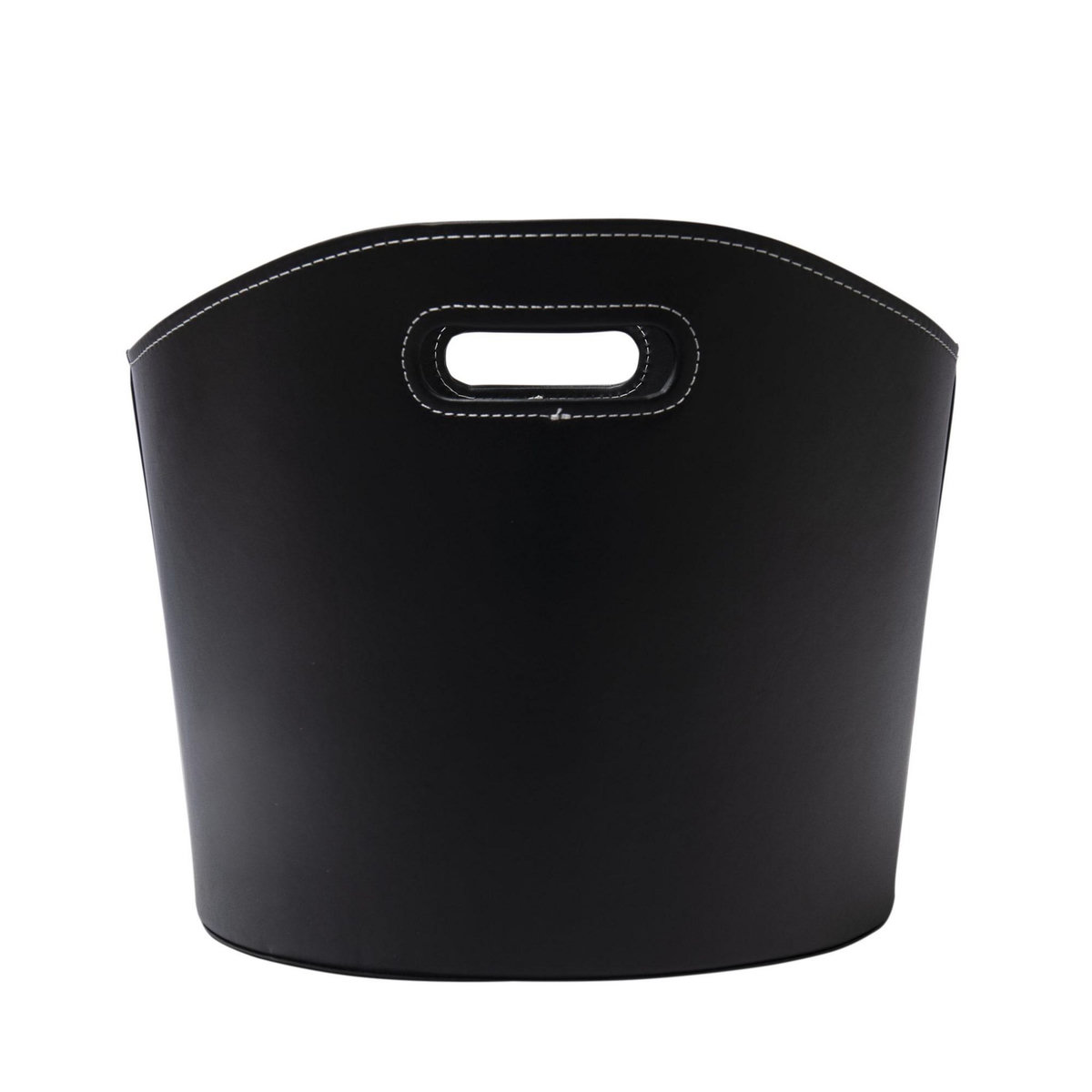 WERKAPRO Panier à bûches rond WERKA PRO  Ø39xh 31cm  Similicuir noir Similicuir noir