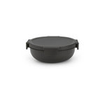 BRABANTIA Conservation des aliments Brabantia Make & Take Boîte a salade Ronde, 1.3L Dark Grey