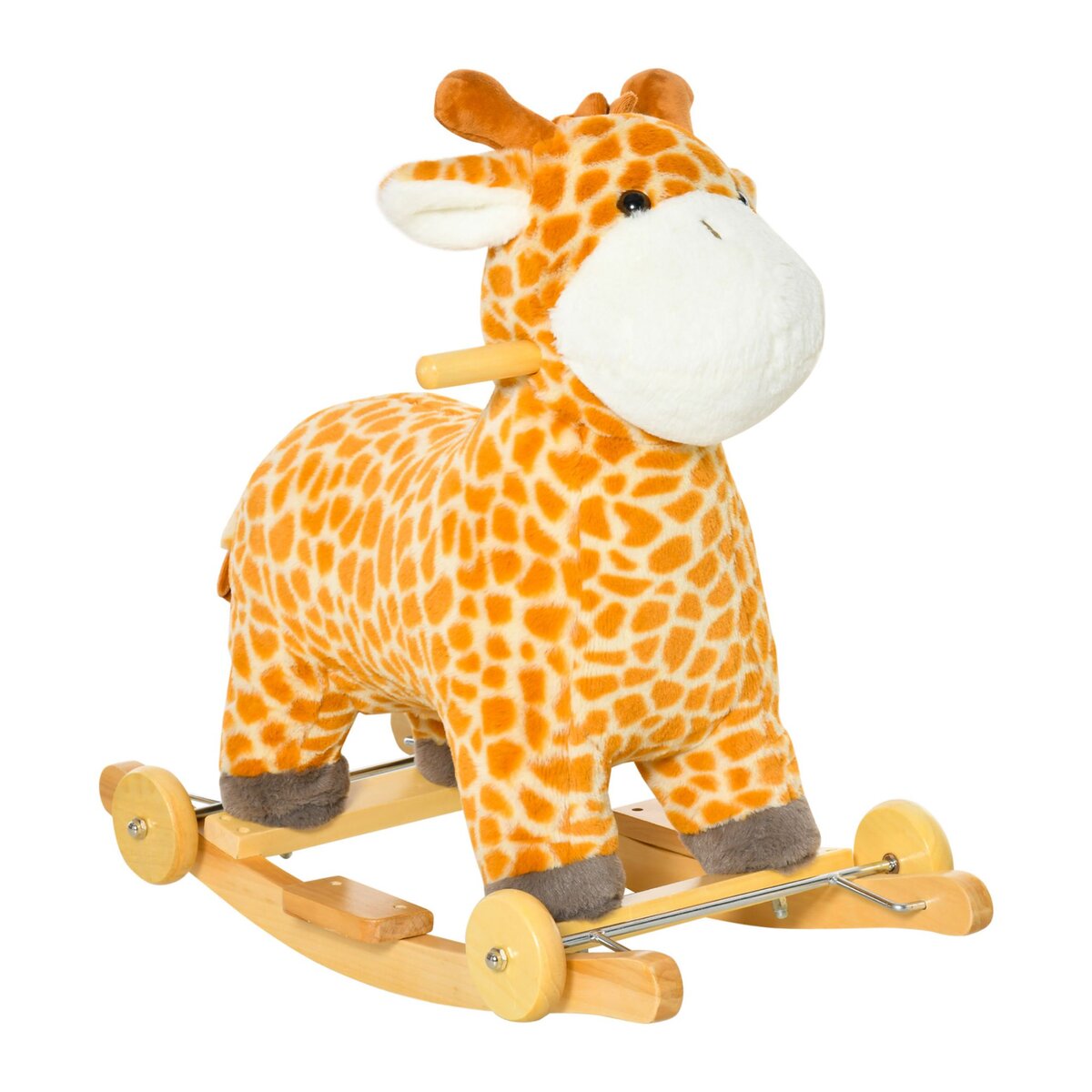 HOMCOM Jouet bascule girafe et porteur sur roulettes 2 en 1