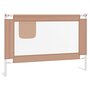 Voir la diapositive 2 : VIDAXL Barriere de securite de lit d'enfant Taupe 100x25 cm Tissu