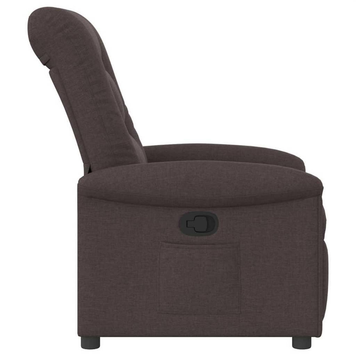 VIDAXL Fauteuil inclinable Marron fonce Tissu