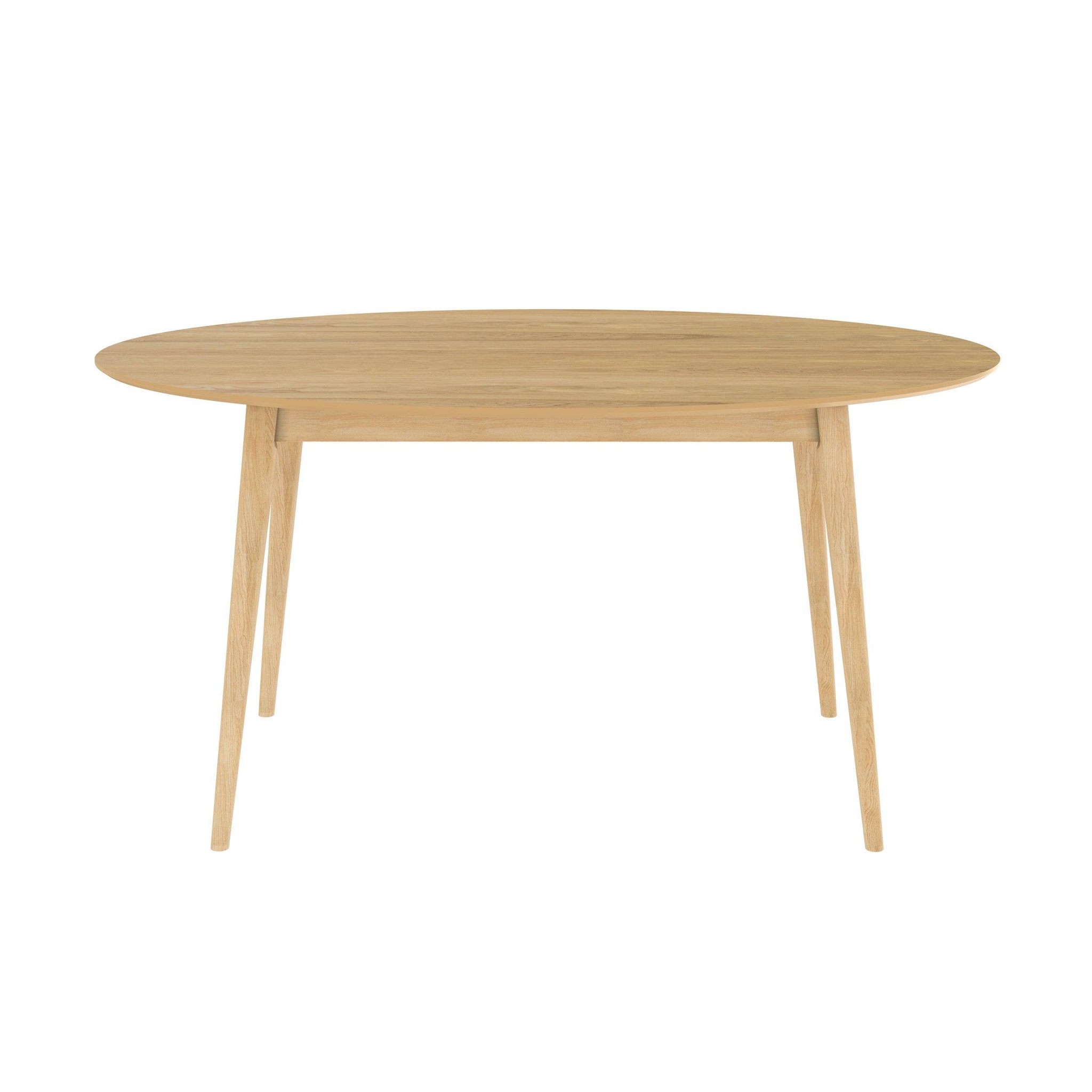 Voir la diapositive 6 : MAISON PAVANE Table ovale 6 personnes en bois clair 150 cm-eddy