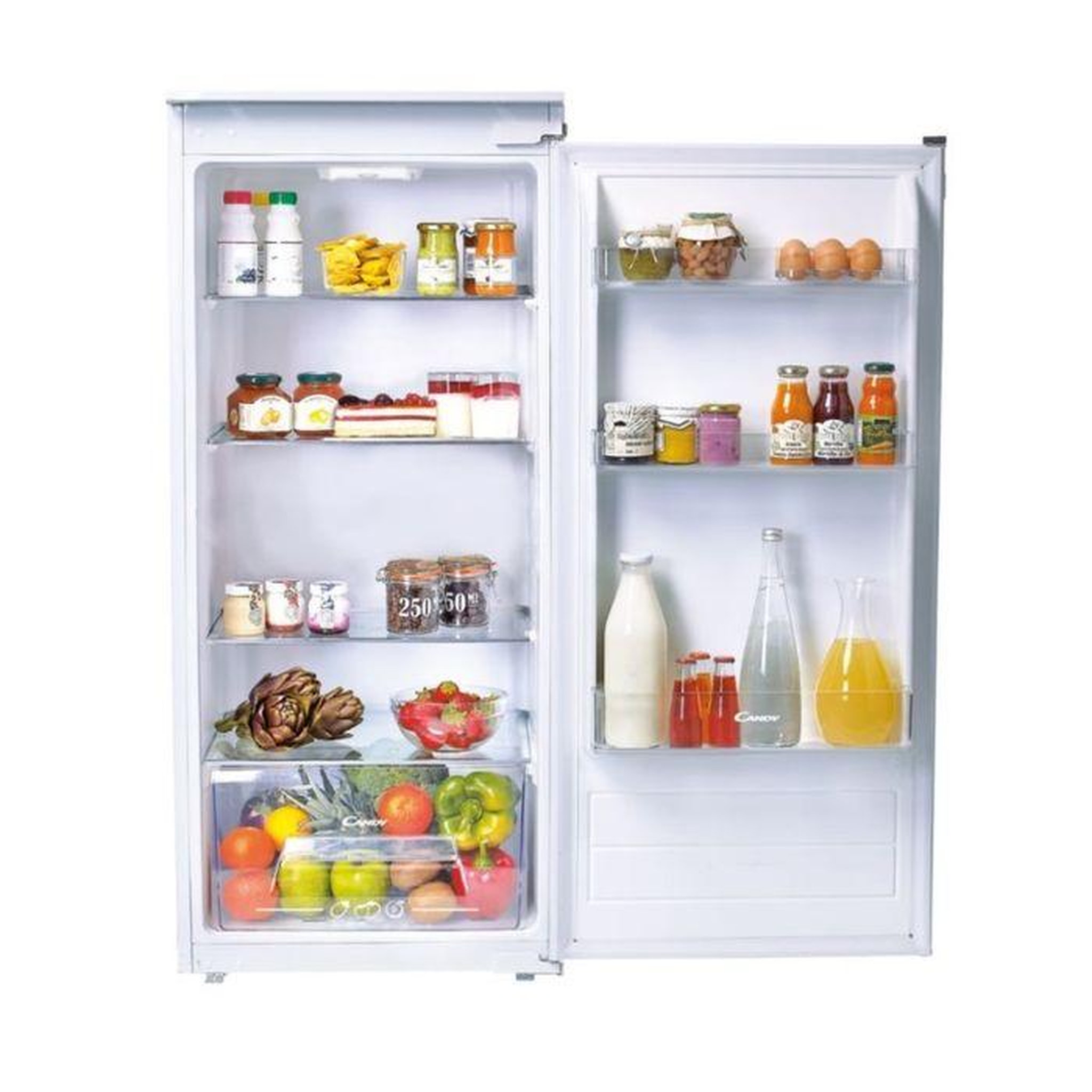 Voir la diapositive 3 : Candy Réfrigérateur 1 porte intégrable à glissières 179l - cfbo2150ne/n