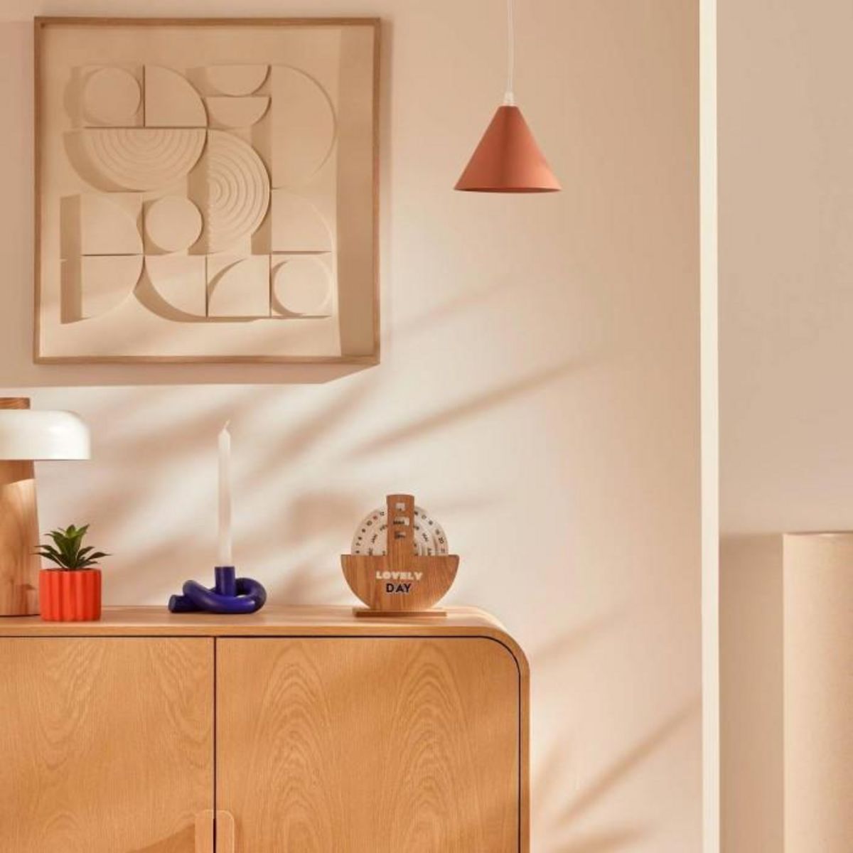 ATMOSPHERA Lampe Suspension en Métal  Conia  17cm Ambre