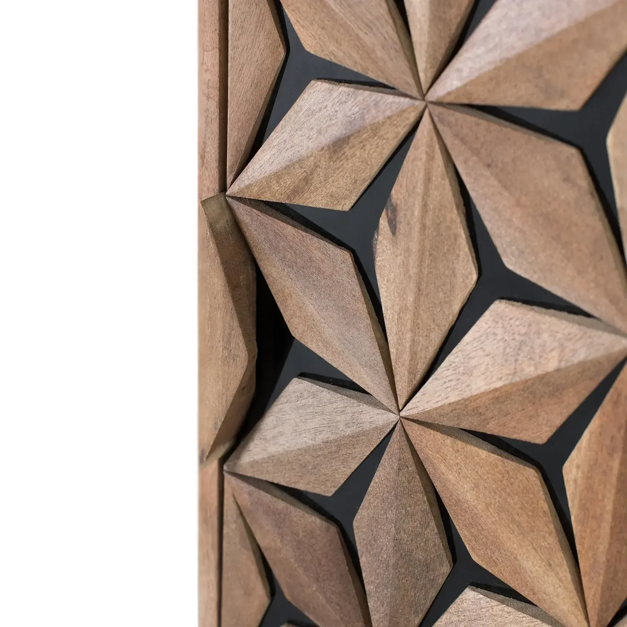 Voir la diapositive 5 : GINER Y COLOMER SL Table de chevet en bois de manguier 47 cm style contemporain géométrique
