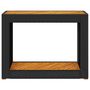 Voir la diapositive 6 : VIDAXL Table d appoint de jardin dessus en bois noir 100x40x75 cm