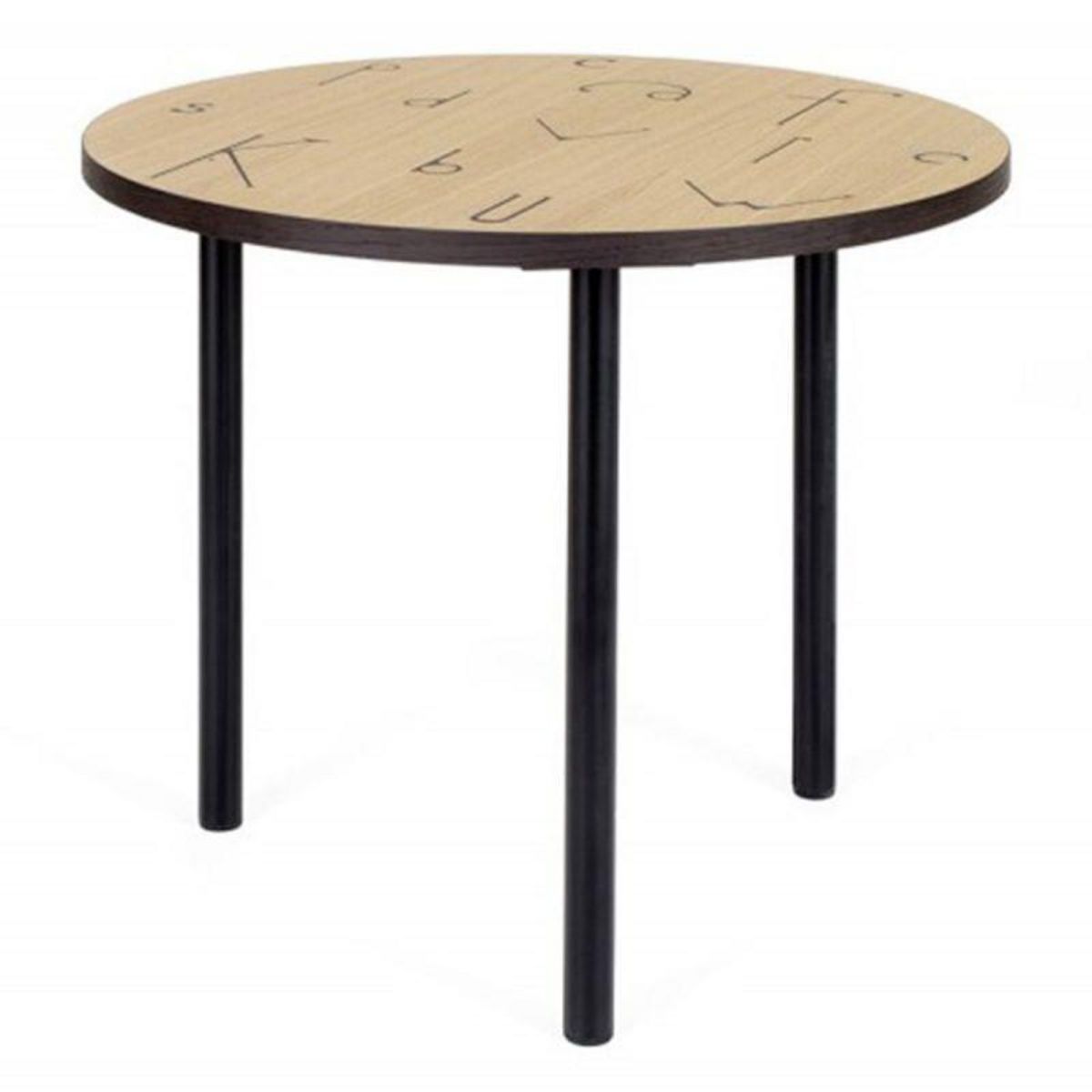 Paris Prix Table d'Appoint Design  Arty Lettres  50cm Chêne