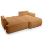 Voir la diapositive 2 : BEST MOBILIER Candela - canapé d'angle droit 4 places - convertible avec coffre - en tissu bouclette