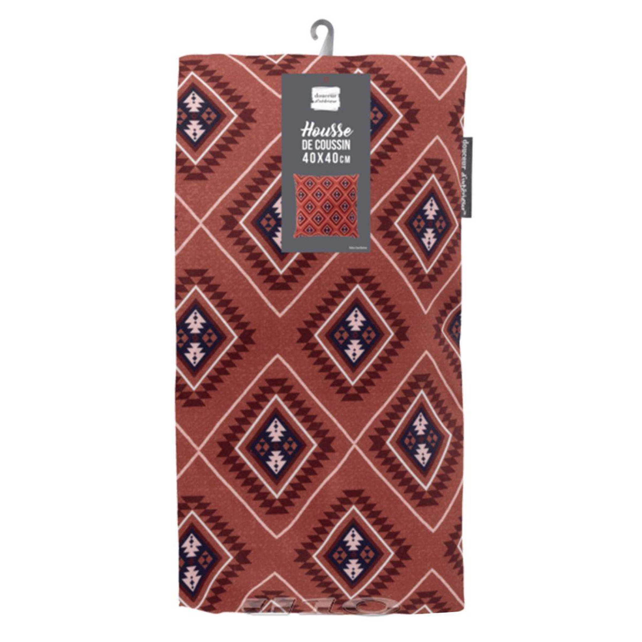 Voir la diapositive 3 : Douceur d'Intérieur Housse de coussin  neo berbère  40x40cm rouge