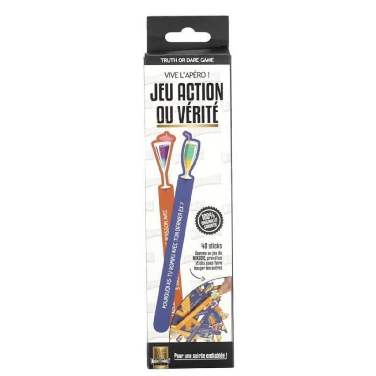 Paris Prix Jeu de Soirée  Action ou Vérité  20cm Multicolore