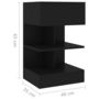 Voir la diapositive 6 : VIDAXL Tables de chevet 2 pcs Noir 40x35x65 cm