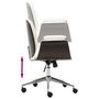 Voir la diapositive 5 : VIDAXL Chaise de bureau Blanc Bois courbe et similicuir