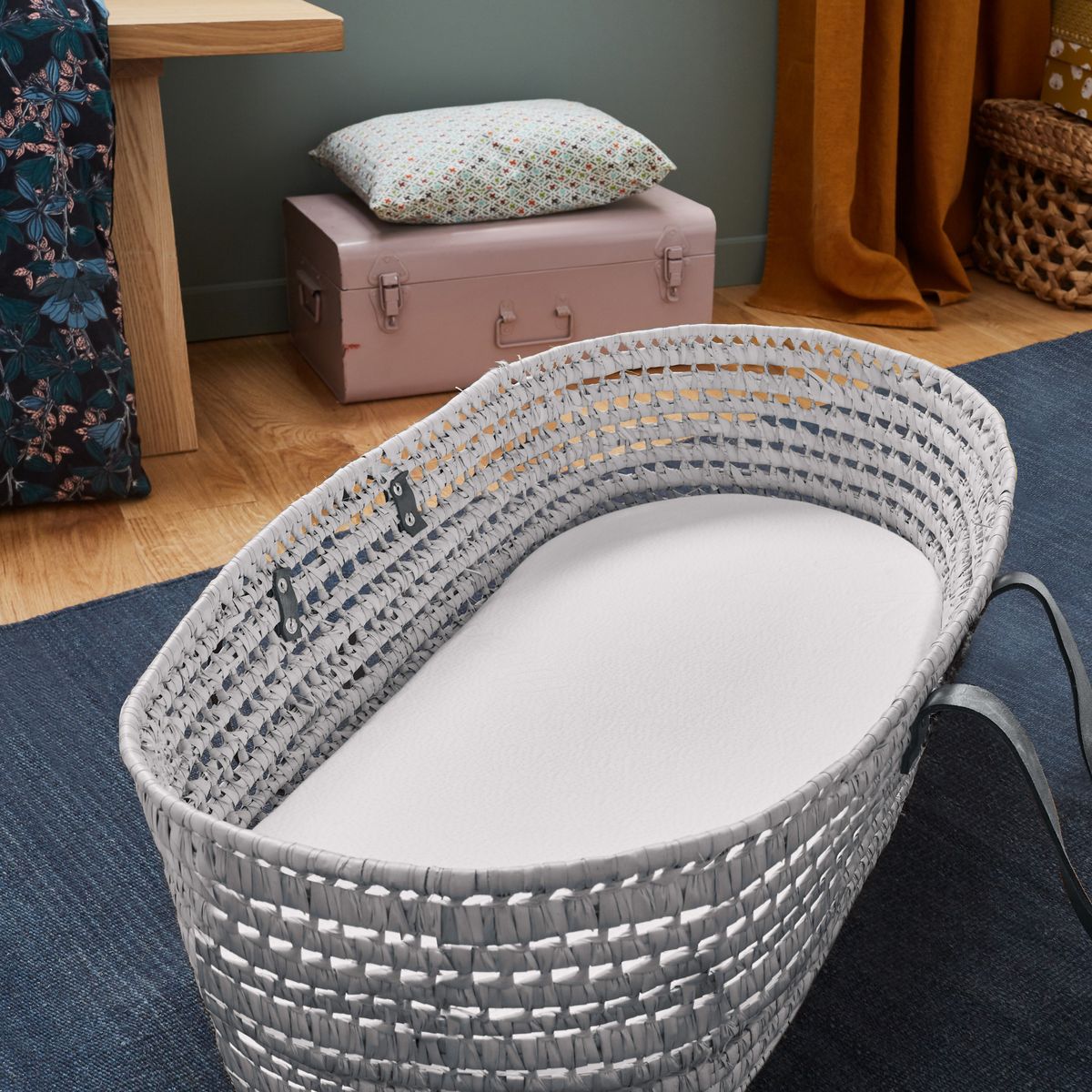 Ptit Albatros P'tit Albatros - Matelas de Couffin Bamboo - 72x32 cm - Réversible - Soyeux et confortable - Fabrication Française