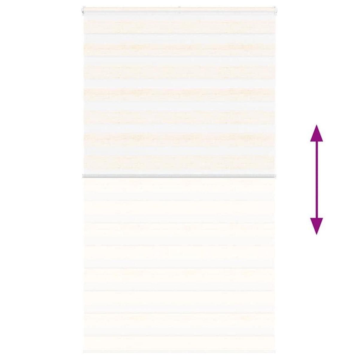 VIDAXL Store zebre beige marbre largeur du tissu 120,9 cm polyester