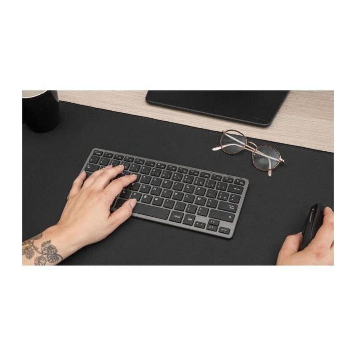 BLUESTORK Clavier TKL - BLUESTORK - Bluetooth + 2.4Ghz PC - Gris et Noir