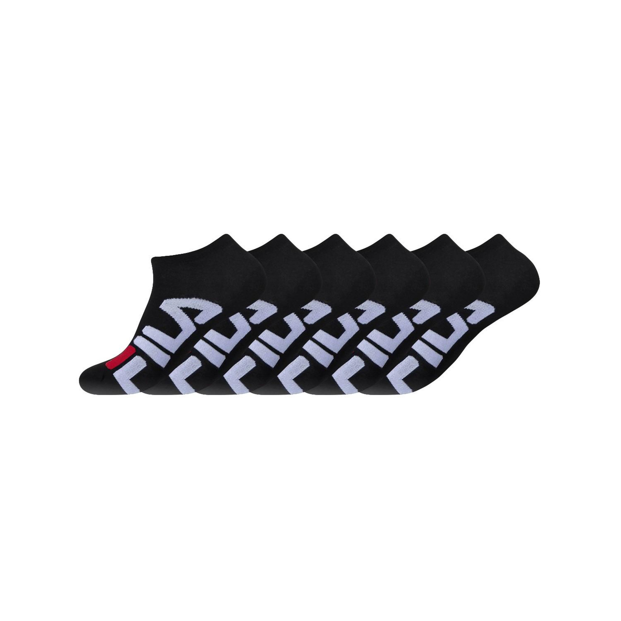 FILA Lot de 6 paires de chaussettes socquettes homme 9199. Coloris disponibles : Noir