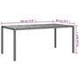 Voir la diapositive 6 : VIDAXL Table de jardin 190x90x75 cm Resine tressee et bois acacia Noir