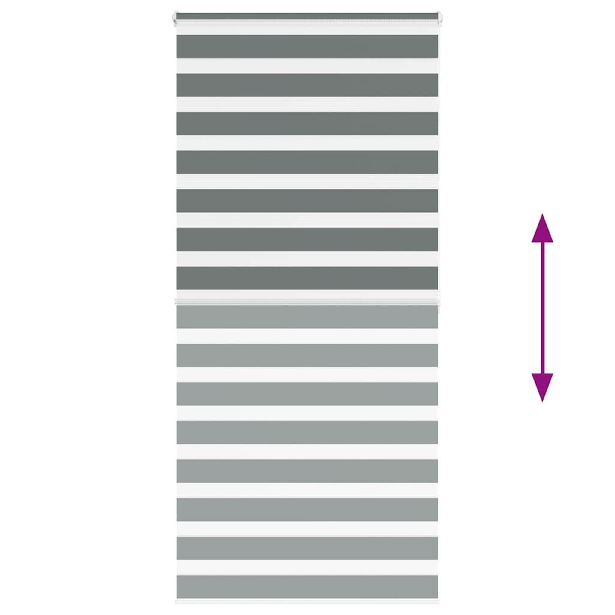 Voir la diapositive 5 : VIDAXL Store zebre gris fonce largeur du tissu 100,9 cm polyester