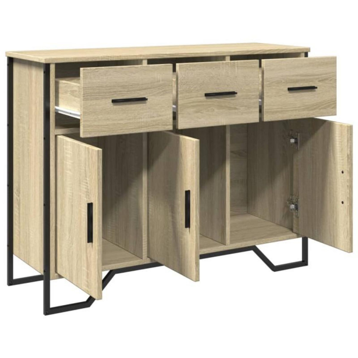 VIDAXL Buffet chêne sonoma 97x32,5x74,5 cm bois d ingénierie