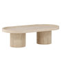 Voir la diapositive 1 : Paris Prix Table Basse Effet Travertin  Krille  120cm Beige