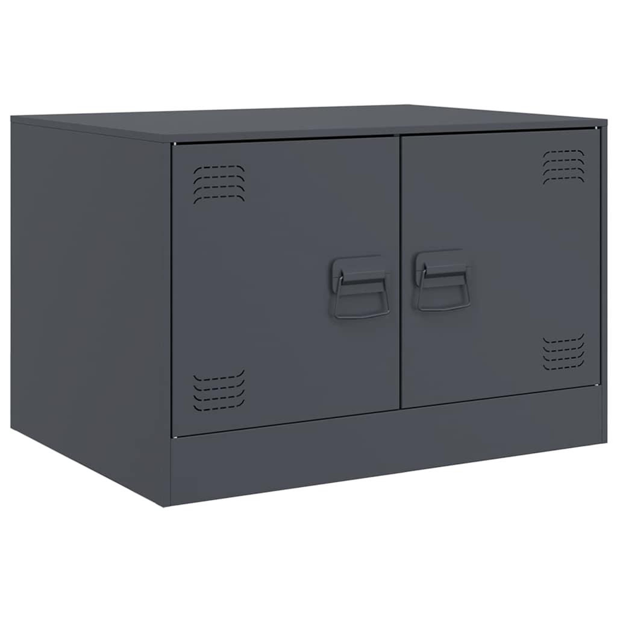 Voir la diapositive 2 : VIDAXL Table basse anthracite 67x50x44 cm acier