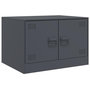 Voir la diapositive 2 : VIDAXL Table basse anthracite 67x50x44 cm acier