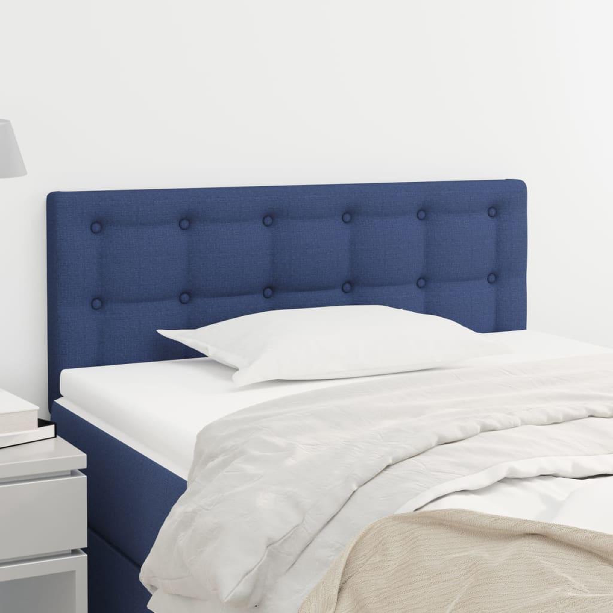 Voir la diapositive 1 : VIDAXL Tete de lit Bleu 90x5x78/88 cm Tissu