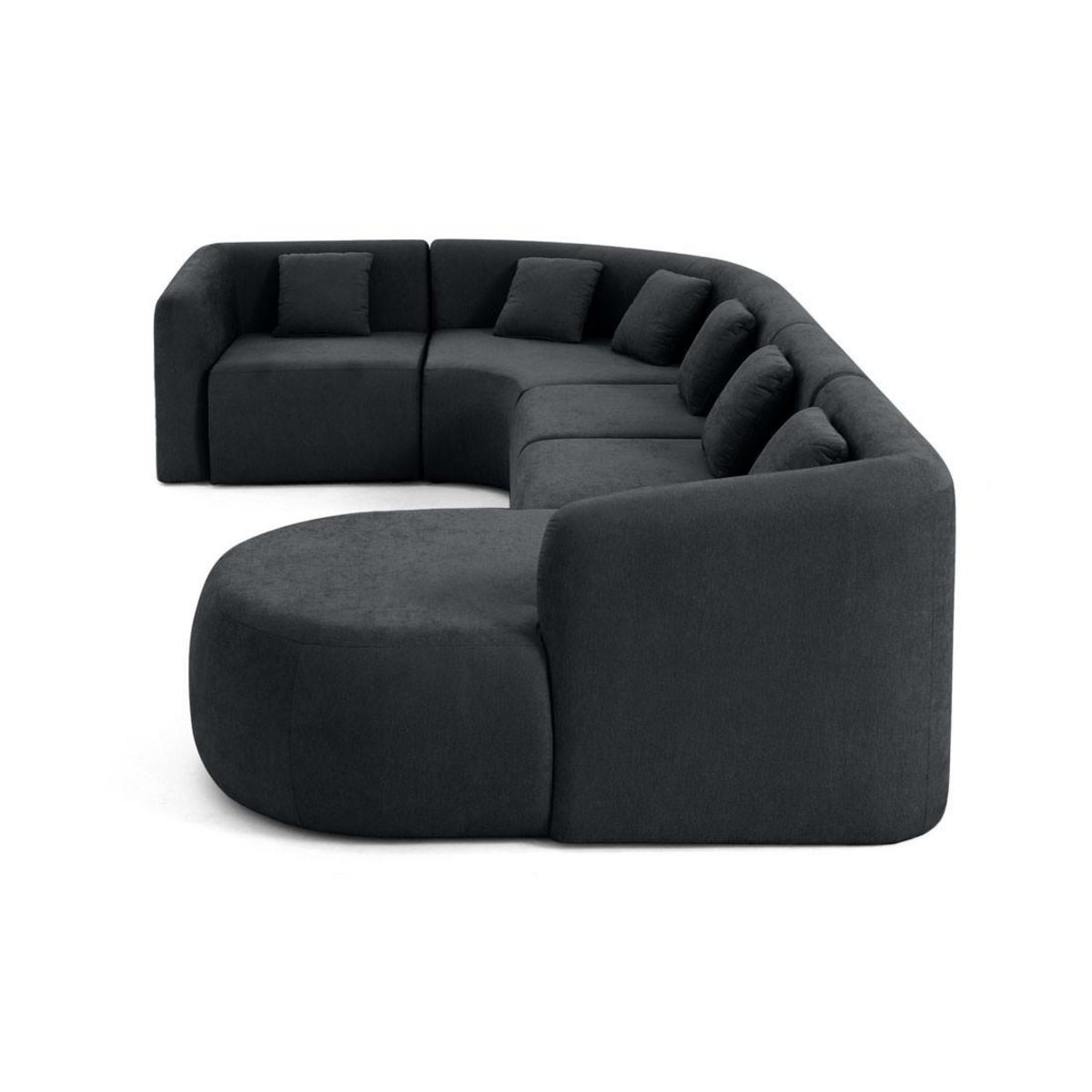 LISA DESIGN Ikare - canapé modulable d'angle droit - 6 places - en tissu