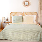 Home collection Parure de housse de couette 100% satin 78fils orient. Coloris disponibles : Vert