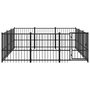 Voir la diapositive 3 : VIDAXL Chenil d'exterieur pour chiens Acier 8,47 m^2