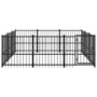 Voir la diapositive 3 : VIDAXL Chenil d'exterieur pour chiens Acier 8,47 m^2