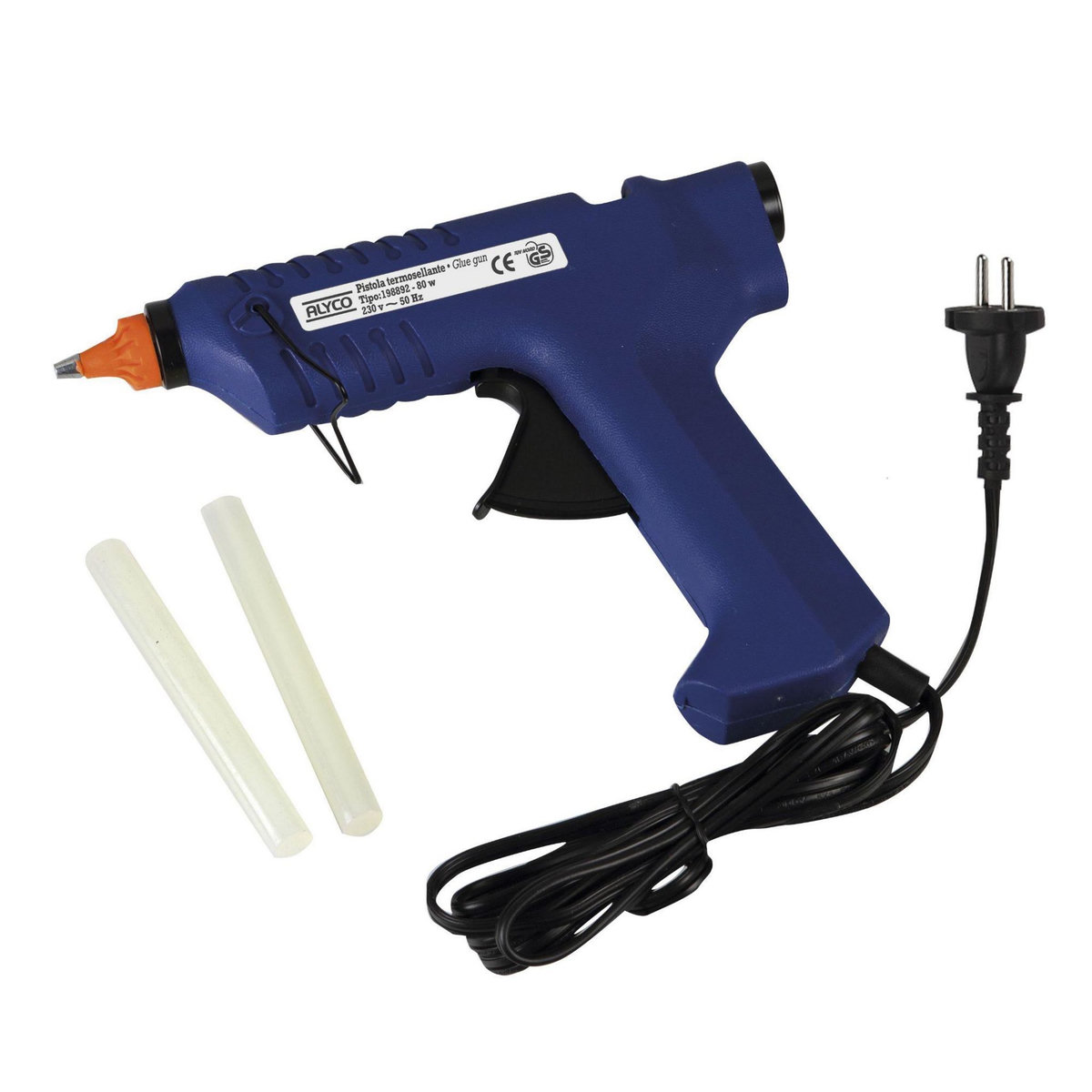 ALYCO Pistolet à colle avec 2 bâtons de colle
