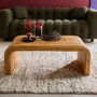 Voir la diapositive 2 : SWEEEK Table basse rectangulaire en rotin naturel. 110cm. bords arrondis. L 110 x P 60 x H 40cm